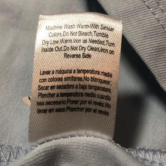 Venus Cap Sleeve Front Zipper Top in Light Blue - Picture 6 of 6